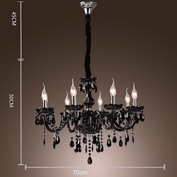Modern Contemporary Electroplated Feature for Crystal Glass Chandelier