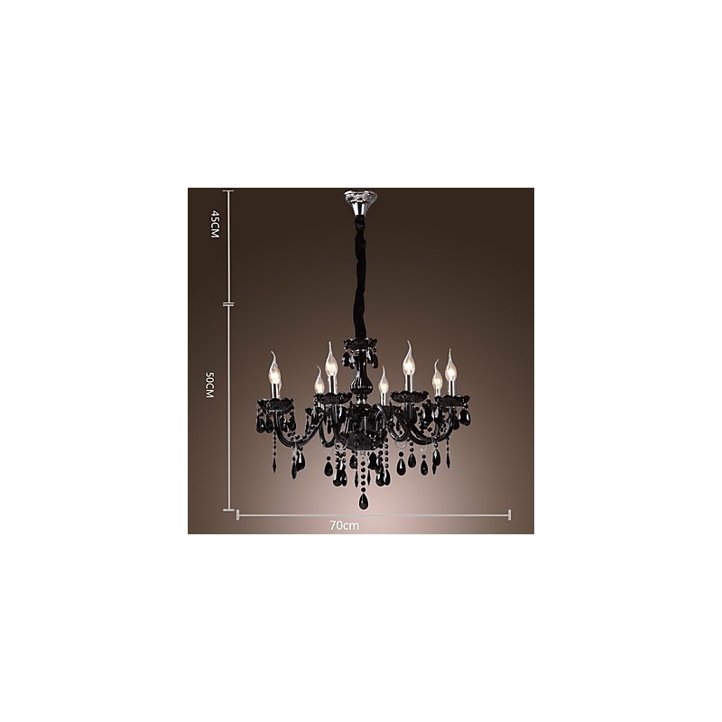 Modern Contemporary Electroplated Feature for Crystal Glass Chandelier