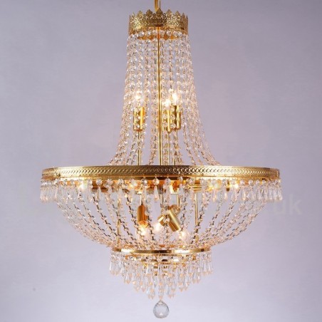 Traditional Classic Electroplated Feature for Crystal Mini Style Metal 9 Bulbs Chandelier Traditional Classic Electroplated Feature for Crystal Mini Style Metal 9 Bulbs Chandelier