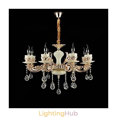 Traditional Classic Zinc Alloy Feature for Crystal Mini Style Metal 8 Bulbs Chandelier Traditional Classic Zinc Alloy Feature for Crystal Mini Style Metal 8 Bulbs Chandelier