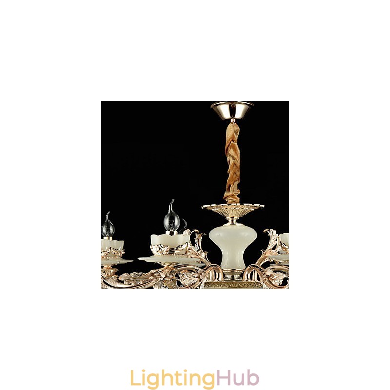 Traditional Classic Zinc Alloy Feature for Crystal Mini Style Metal 8 Bulbs Chandelier