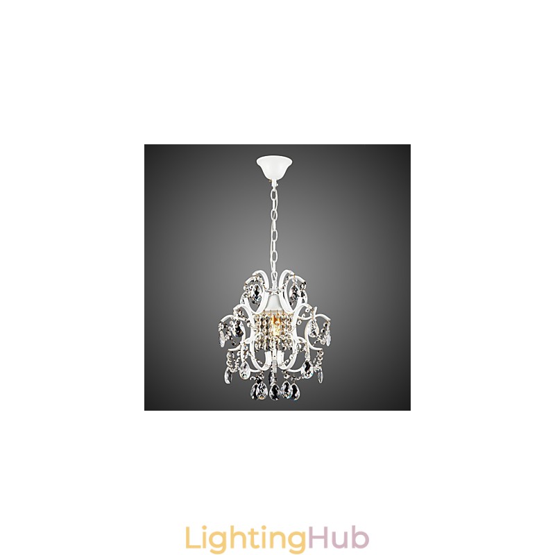 Iron Painting Chandelier with Clear Crystal Modern Lighting Lamp
