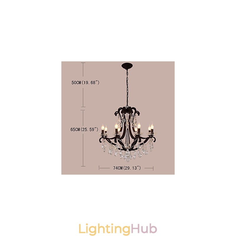 8 Lights Crystal Chandelier Modern Contemporary Traditional Classic Rustic Lodge Vintage Retro Lantern Drum Country Painting