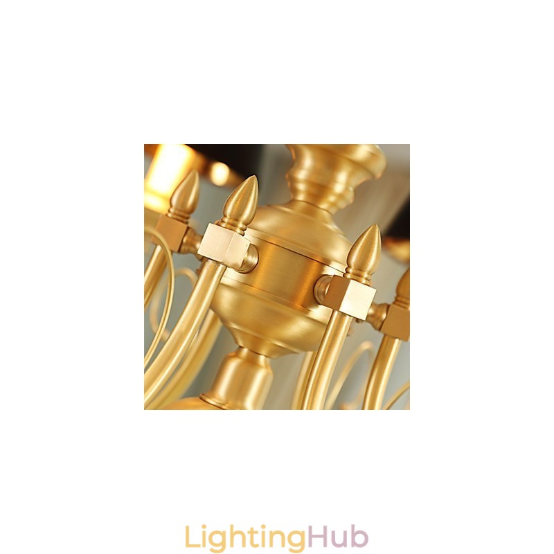 Chandelier Traditional Classic Country Brass Feature for Mini Style Metal 6 Bulbs