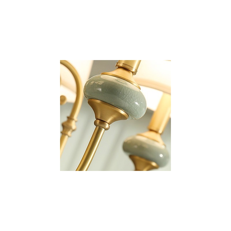 Traditional Classic Country Brass Feature for Mini Style Metal 3 Bulbs Chandelier