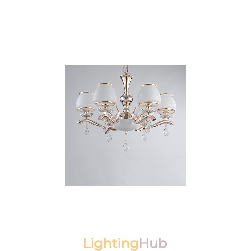 Chandelier Modern Contemporary Electroplated Feature for Crystal Metal