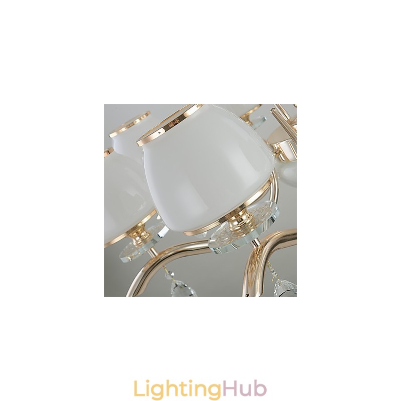 Chandelier Modern Contemporary Electroplated Feature for Crystal Metal