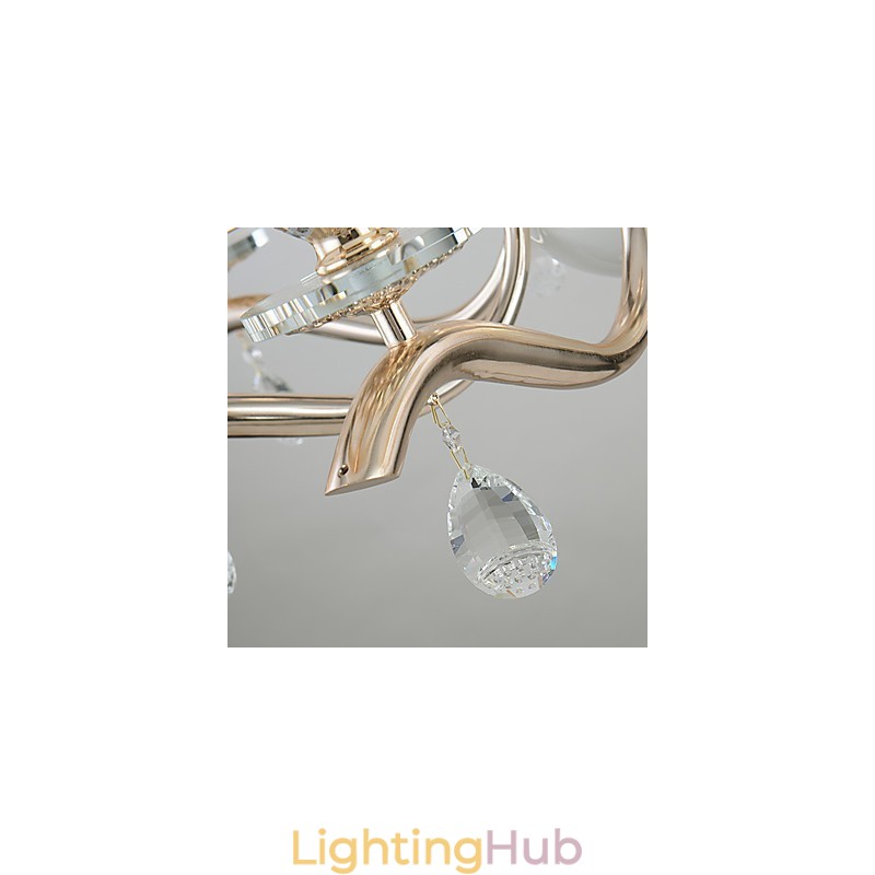Chandelier Modern Contemporary Electroplated Feature for Crystal Metal