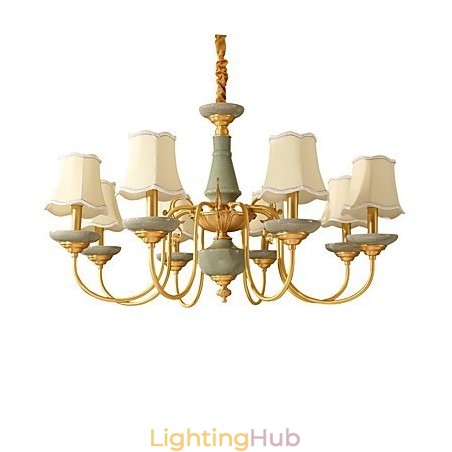 All Copper Chandelier Jade Decorative Chandelier KP8 All Copper Chandelier Jade Decorative Chandelier KP8
