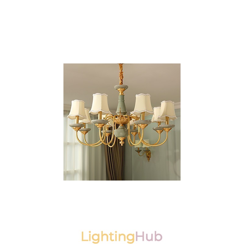 All Copper Chandelier Jade Decorative Chandelier KP8