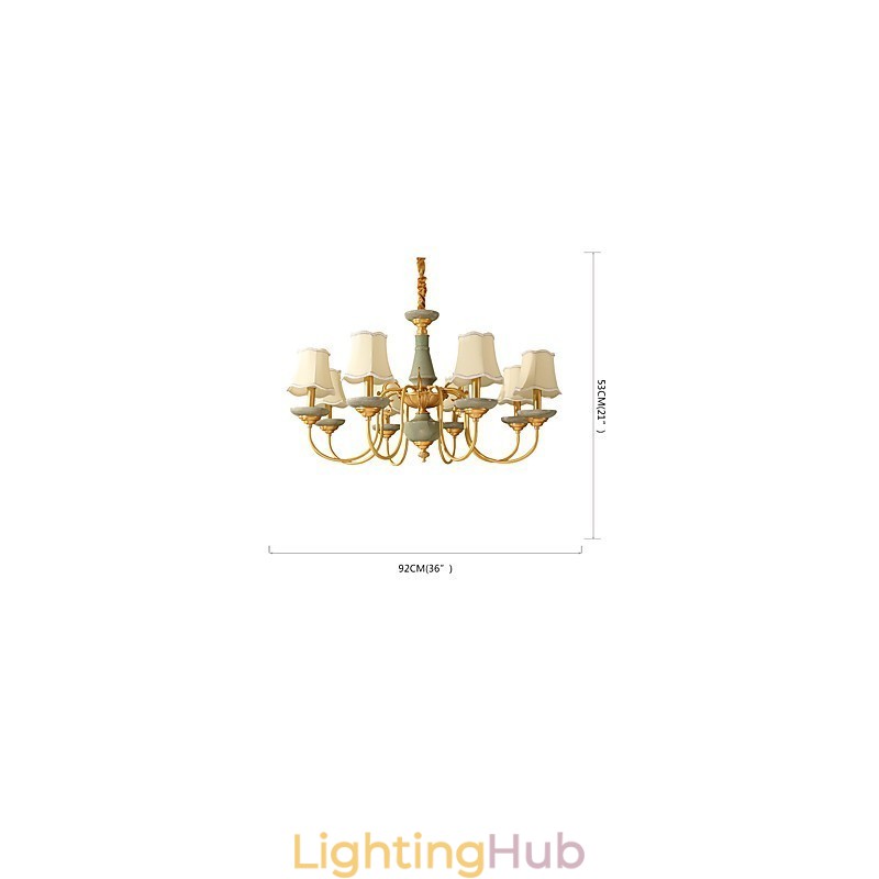 All Copper Chandelier Jade Decorative Chandelier KP8