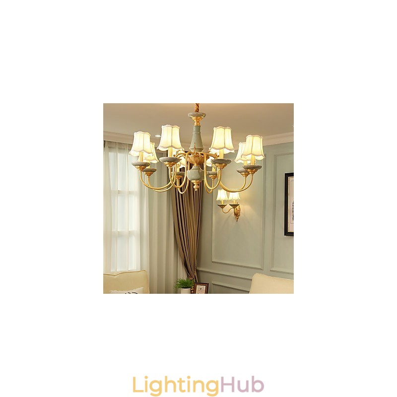 All Copper Chandelier Jade Decorative Chandelier KP8