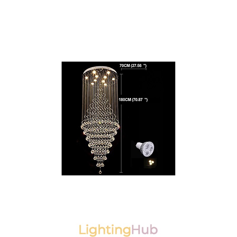 Contemporary Crystal Ceiling Pendant Light Modern Chandelier Home Hanging Lighting Chandelier Lamps Fixtures