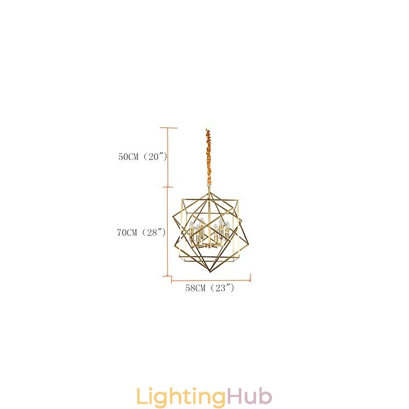 Lantern Brass Feature for Designers Metal Chandelier