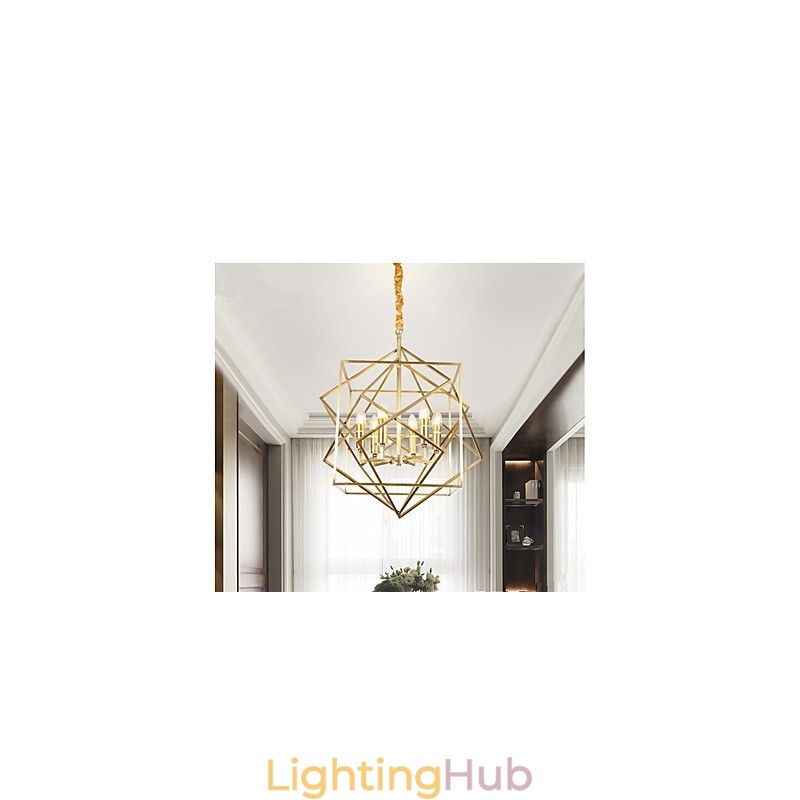 Lantern Brass Feature for Designers Metal Chandelier
