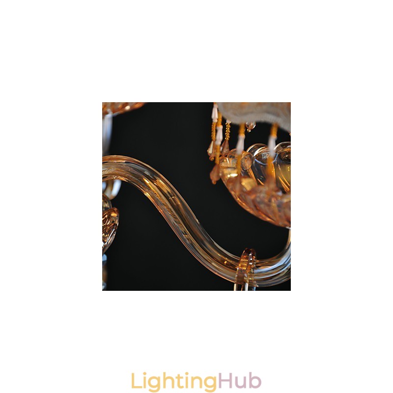 Chandelier Crystal Retro Glass 4 Light