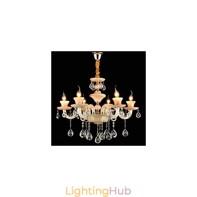 Traditional Classic Electroplated Feature for Crystal Mini Style Metal Chandelier