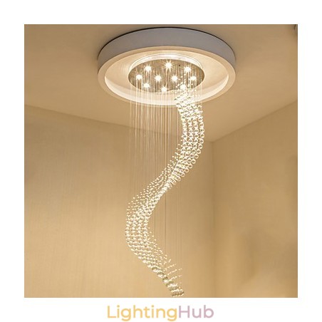 Modern Crystal Ceiling Pendant Light Indoor Chandelier Home Hanging Lighting Chandelier Lamps Fixtures 3W WARM WHITE Bulbs Modern Crystal Ceiling Pendant Light Indoor Chandelier Home Hanging Lighting Chandelier Lamps Fixtures 3W WARM WHITE Bulbs