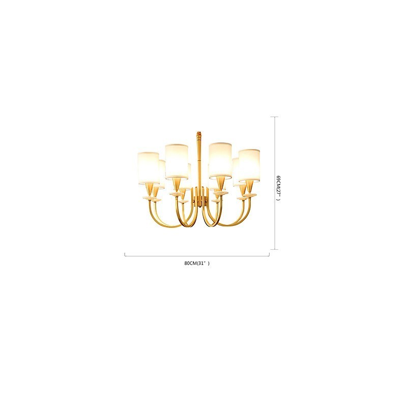 Pure Brass Chandelier Jade Decorative Chandelier