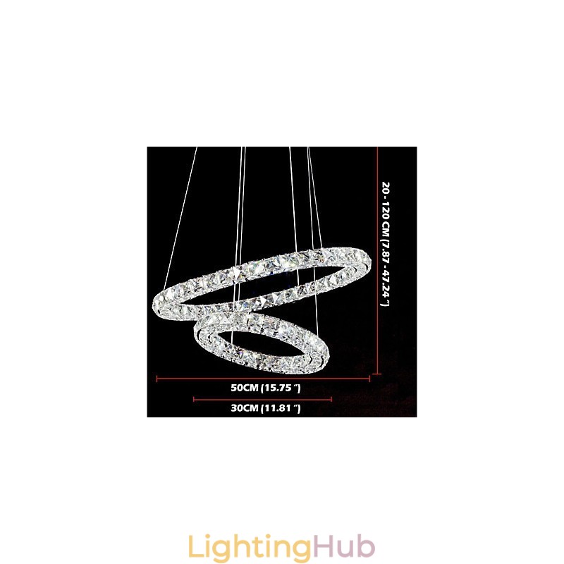 Crystal Chandelier Lights Indoor Pendant Light Ceiling Lamp Lighting Fixtures Dimmable with Remote Control