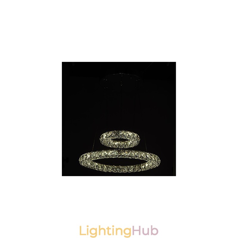 Crystal Chandelier Lights Indoor Pendant Light Ceiling Lamp Lighting Fixtures Dimmable with Remote Control