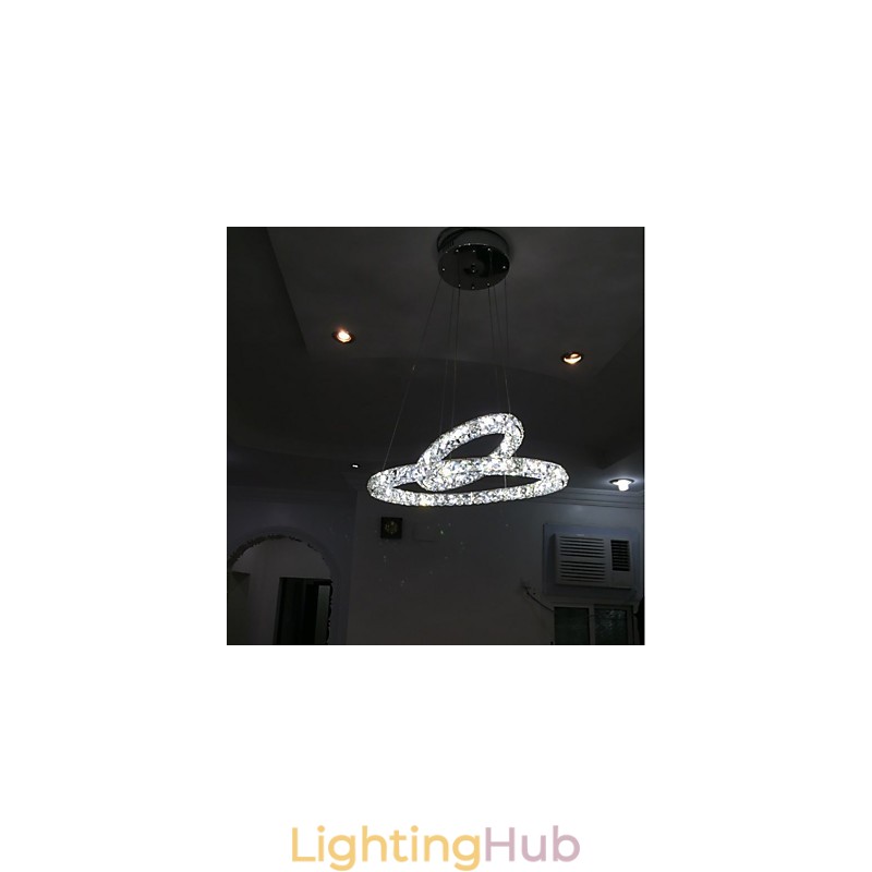 Crystal Chandelier Lights Indoor Pendant Light Ceiling Lamp Lighting Fixtures Dimmable with Remote Control