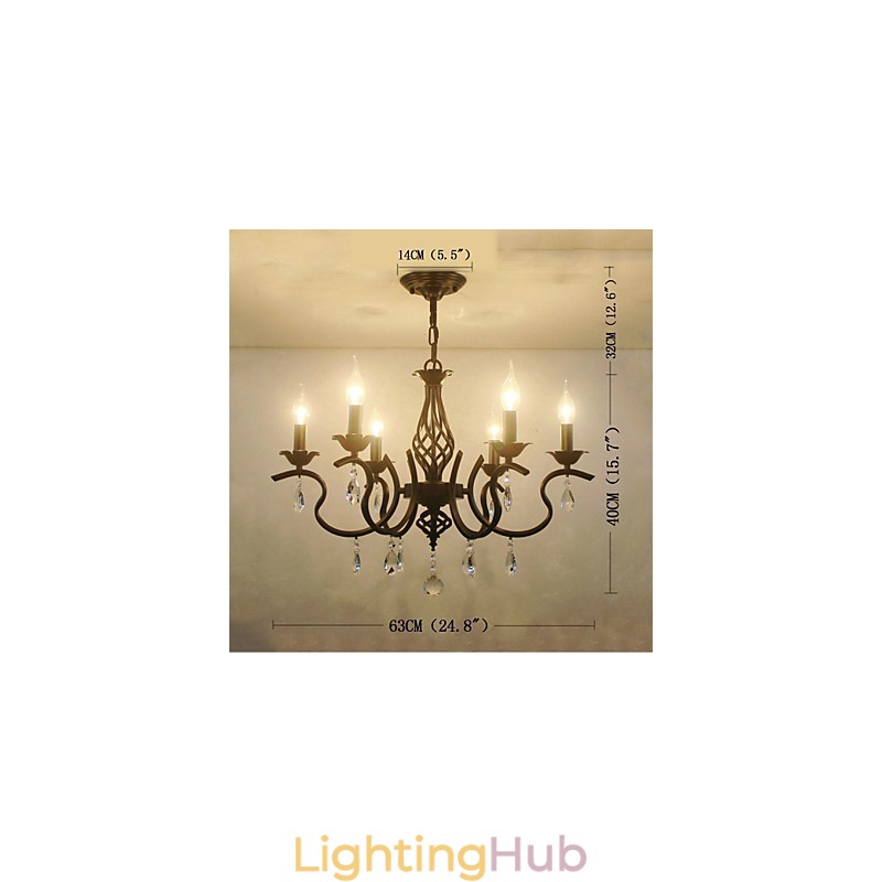 European Style Crystal Chandelier Dining Lights Simple Creative Candles Lamps And Lanterns Novelty Lightig