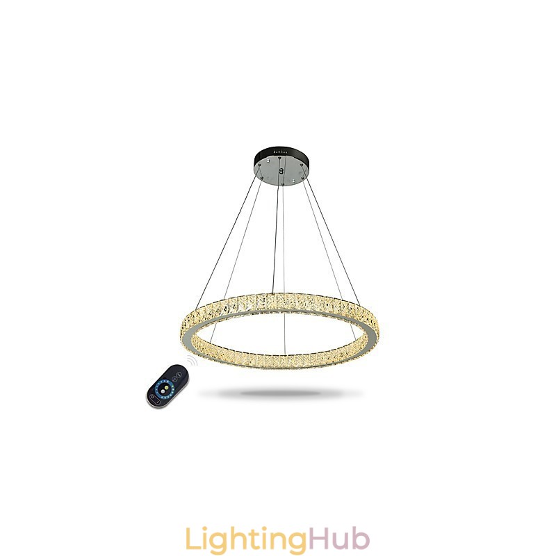 Dimmable Ring Ceiling Light Pendant Light Modern Chandelier Lighting Indoor Lamp with Remote Control