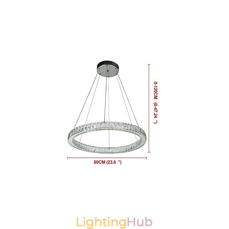 Dimmable Ring Ceiling Light Pendant Light Modern Chandelier Lighting Indoor Lamp with Remote Control
