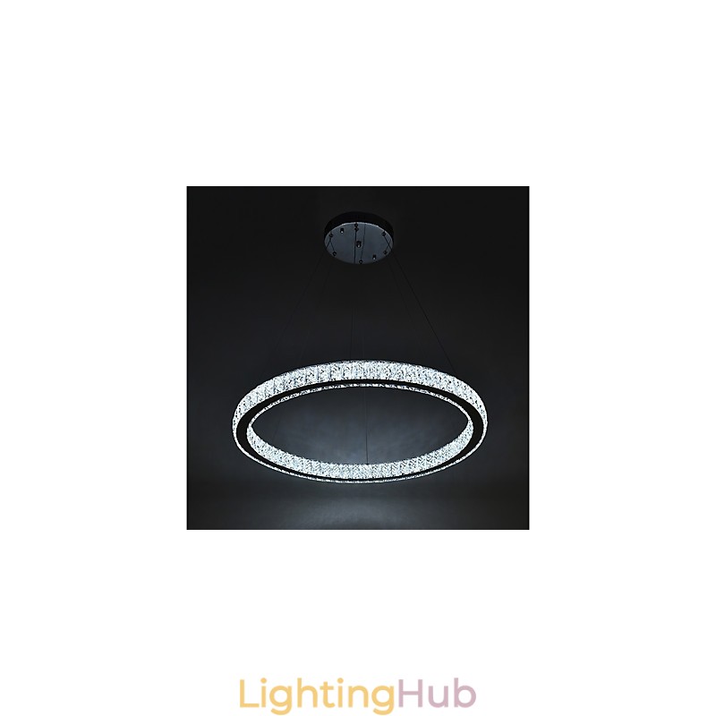 Dimmable Ring Ceiling Light Pendant Light Modern Chandelier Lighting Indoor Lamp with Remote Control