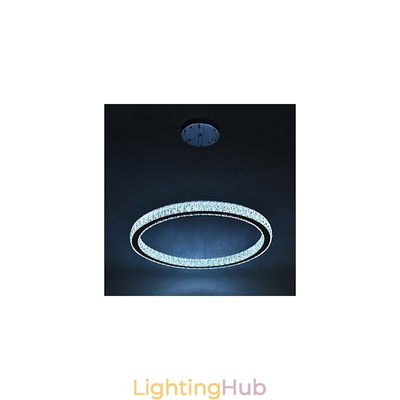 Dimmable Ring Ceiling Light Pendant Light Modern Chandelier Lighting Indoor Lamp with Remote Control