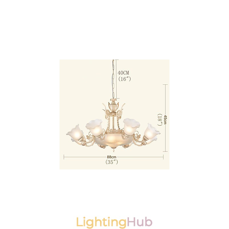 Traditional Classic Painting Feature for Mini Style Metal Chandelier