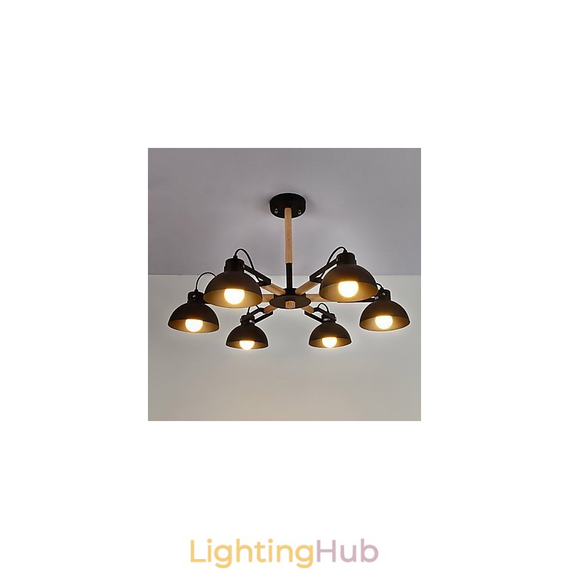 Traditional Classic Rustic Lodge Vintage Retro Painting Feature for Mini Style Metal Chandelier