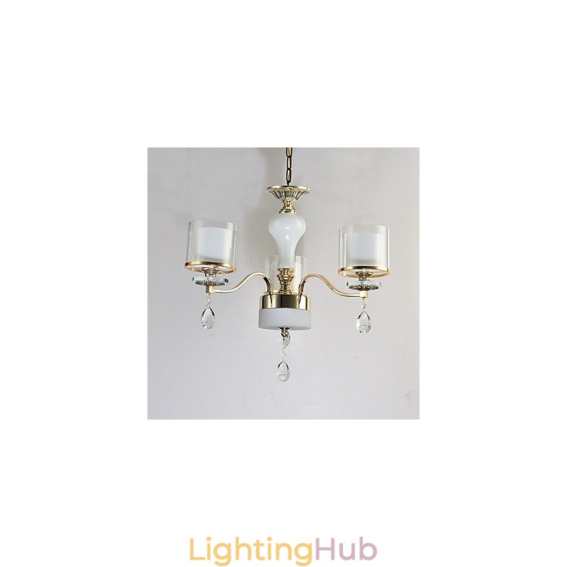 Modern Contemporary Electroplated Feature for Crystal Metal Chandelier