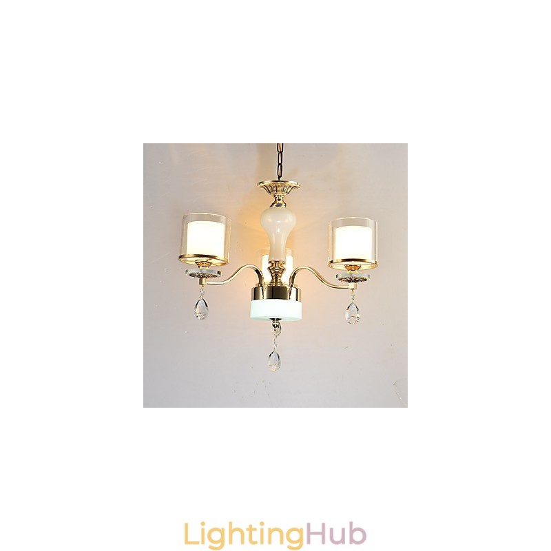 Modern Contemporary Electroplated Feature for Crystal Metal Chandelier