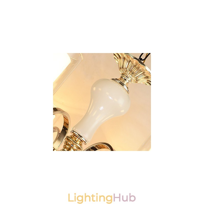 Modern Contemporary Electroplated Feature for Crystal Metal Chandelier