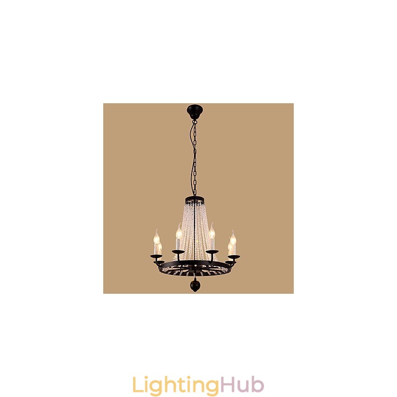 8 Lights Chandelier Modern Contemporary Traditional Classic Rustic Lodge Vintage Retro Lantern Drum Country Island Globe Bowl