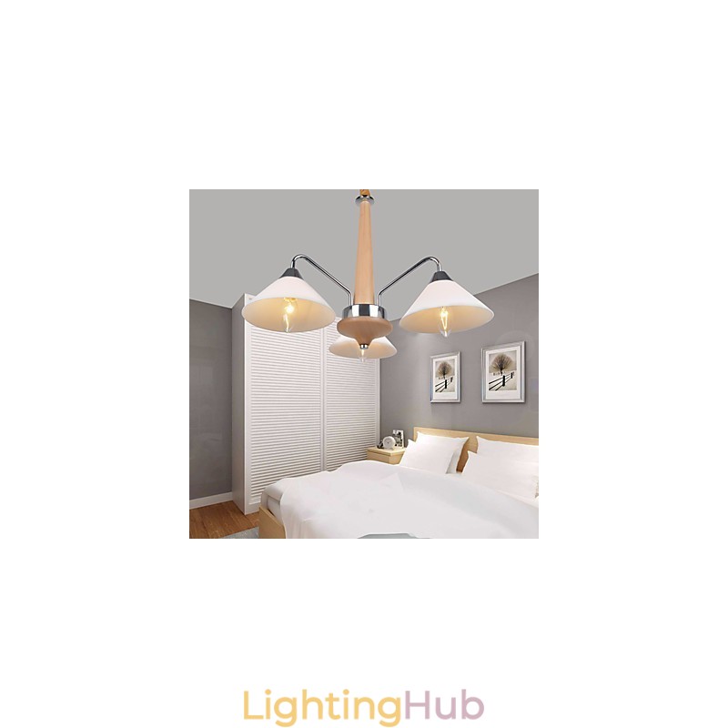 Modern Contemporary Country Electroplated Feature for Wood Bamboo Chandelier