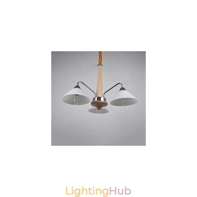 Modern Contemporary Country Electroplated Feature for Wood Bamboo Chandelier