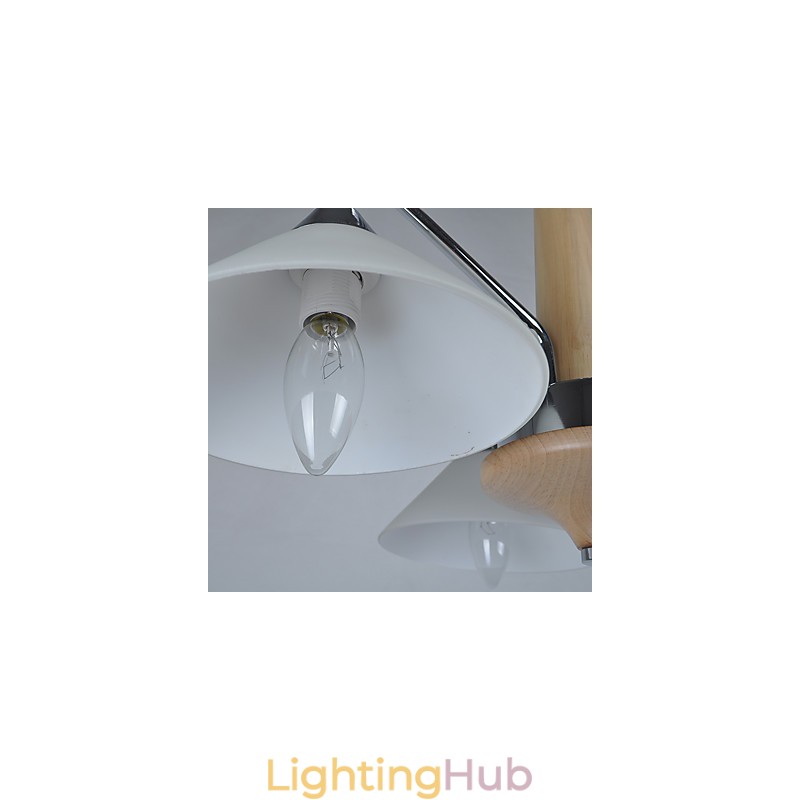 Modern Contemporary Country Electroplated Feature for Wood Bamboo Chandelier