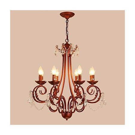 8 Lights Chandelier Modern Contemporary Traditional Lodge Vintage Retro Country Painting Feature for Crystal Metal 8 Lights Chandelier Modern Contemporary Traditional Lodge Vintage Retro Country Painting Feature for Crystal Metal