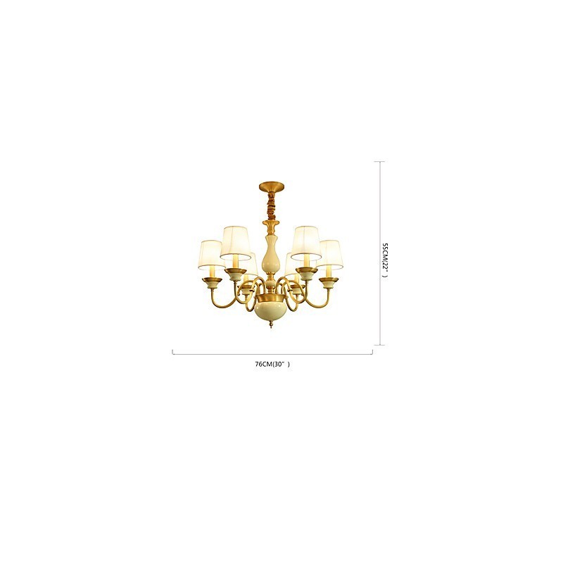 All Copper Chandelier Jade Decorative Chandelier D