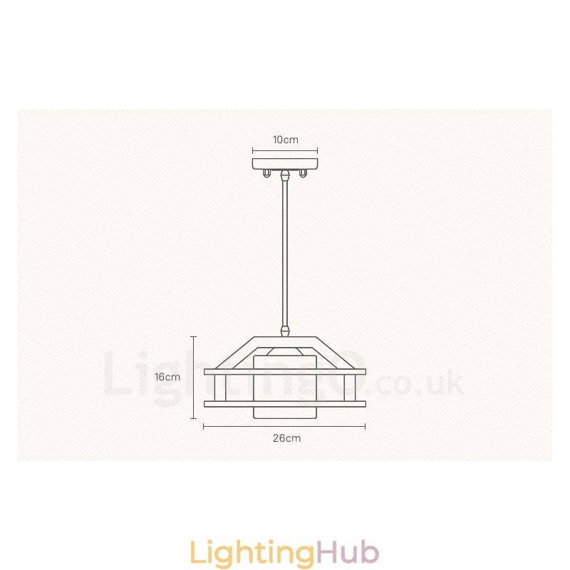1 Light Wood Modern Contemporary Nordic style Pendant Light with Glass Shade