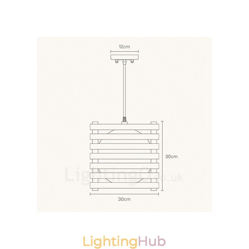 1 Light Wood Modern Contemporary Nordic style Pendant Light with Glass Shade