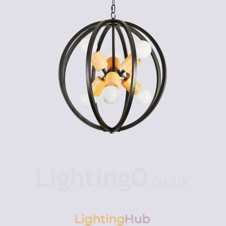 6 Light Iron Retro Vintage Pendant Light with Iron Shade 6 Light Iron Retro Vintage Pendant Light with Iron Shade
