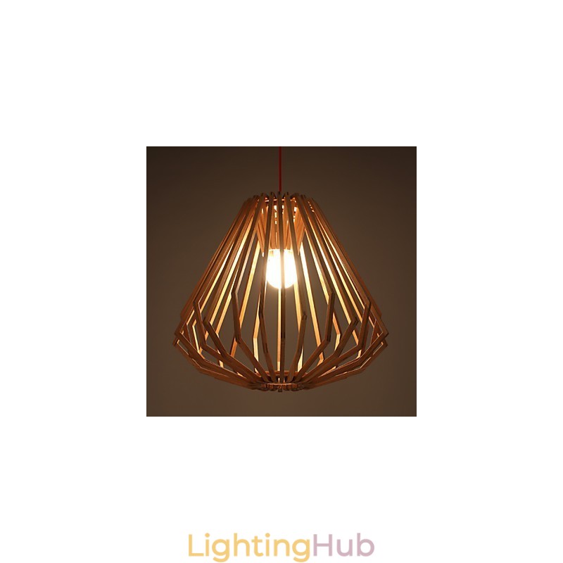 Chandelier Mini Style Traditional Classic Wood Bamboo