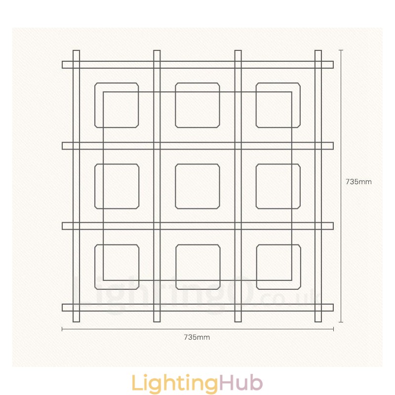 9 Light Modern Contemporary Nordic style Flush Mount Ceiling Lights with Glass Shade