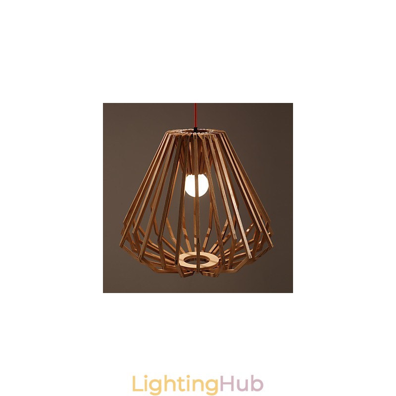 Chandelier Mini Style Traditional Classic Wood Bamboo