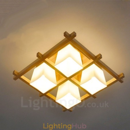 4 Light Modern Contemporary Flush Mount Ceiling Lights with Glass Shade 4 Light Modern Contemporary Flush Mount Ceiling Lights with Glass Shade
