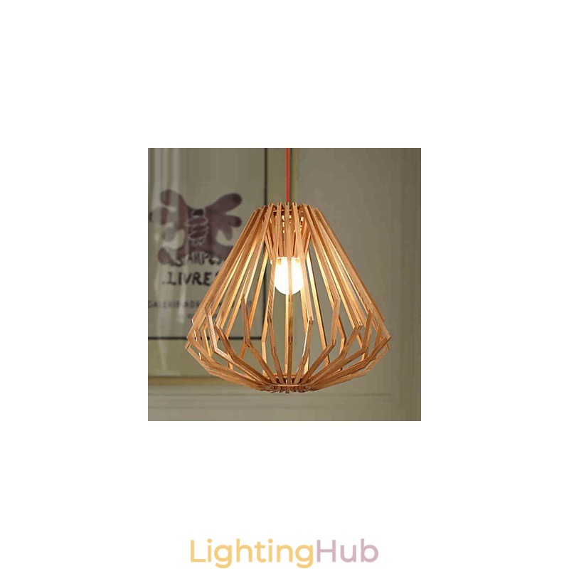 Chandelier Mini Style Traditional Classic Wood Bamboo